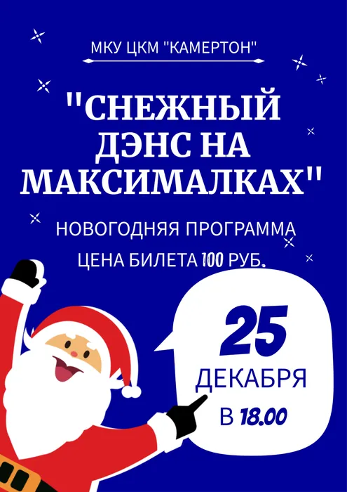 Новогодняя программа "Снежный дэнс на максималках"